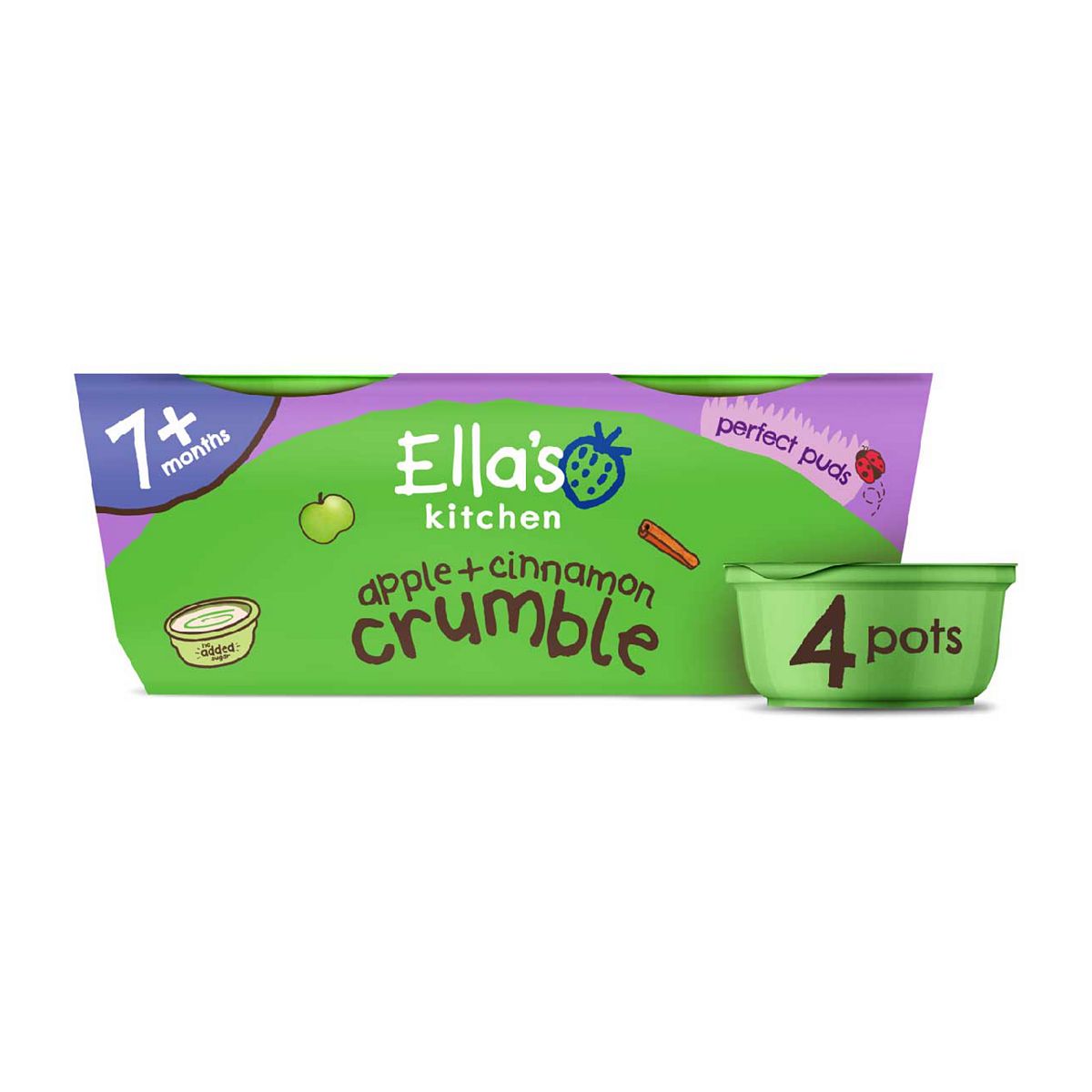 Ella's Kitchen Organic Crumble Apple And Cinnamon 80G 4S