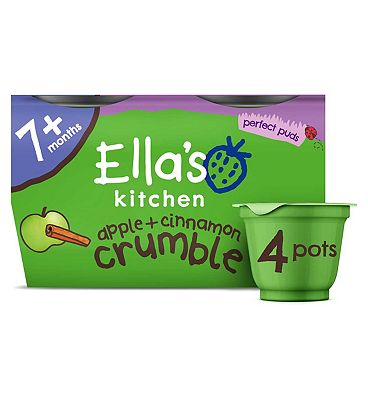 Ella's Kitchen organic crumble apple + cinnamon 80g 4s