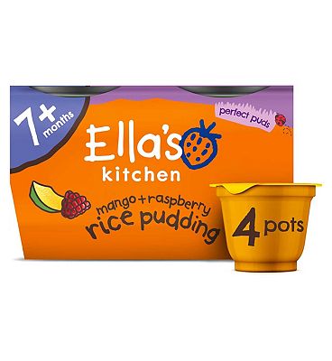 Ella's Kitchen organic rice pudding mango + raspberry 80g 4s