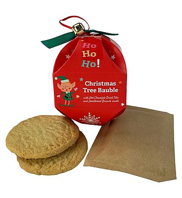 Jingle Bell Bauble with Hot Chocolate and Biscuits