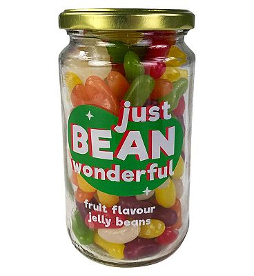 Just Bean Wonderful jar of fruit flavoured jelly beans