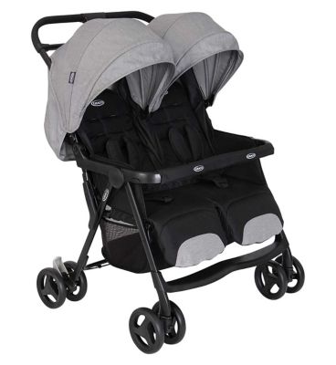 Graco Duorider Twin Pushchair Steeple Gray Boots
