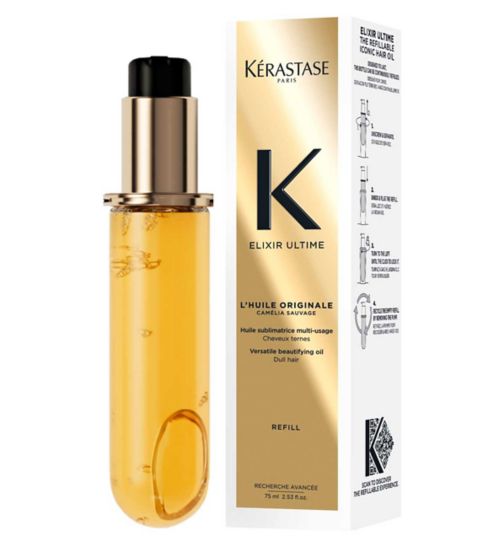 Kérastase Elixir Ultime Hair Oil L'Huile Originale Refill Capsule with Argan Oil & Heat Protection 75ml