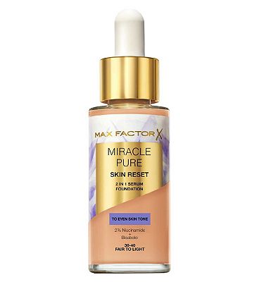 Max Factor Miracle Pure Skin Reset Serum Foundation 30ml Deep 90 to 95 Deep 90 to 95