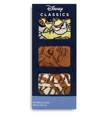 Disney Lion King 3pk Ladies Ankle Sock