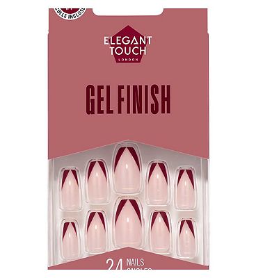 Elegant Touch Gel Finish Nails Heated 24pck False Nails