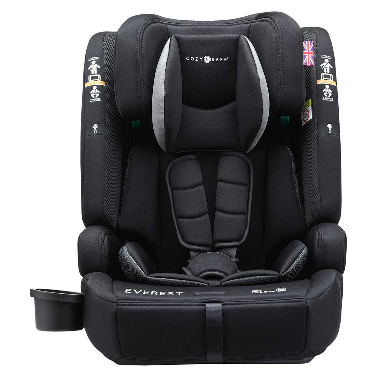 Cozy N Safe Everest I-Size Child Car Seat 76-150Cm - Onyx