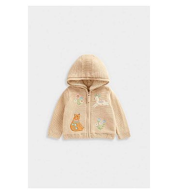 Mothercare Knitted Borg-Lined Hoodie 9 - 12 Months