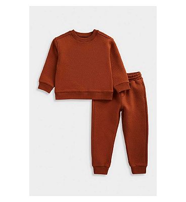 Mothercare Orange Quilted Jog Set 12 - 18 Months