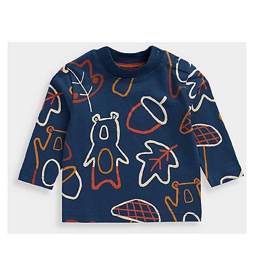 Mothercare Blue Bear Long-Sleeved T-Shirt 18 - 24 Months