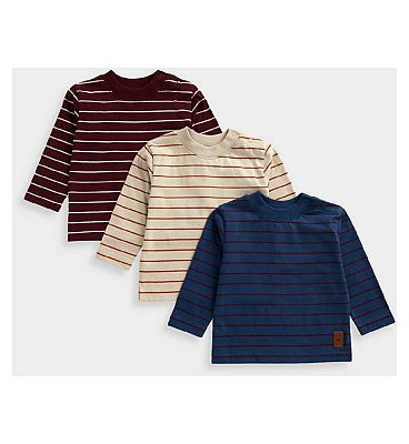 Mothercare Striped Long-Sleeved T-Shirts - 3 Pack 5 - 6 Years