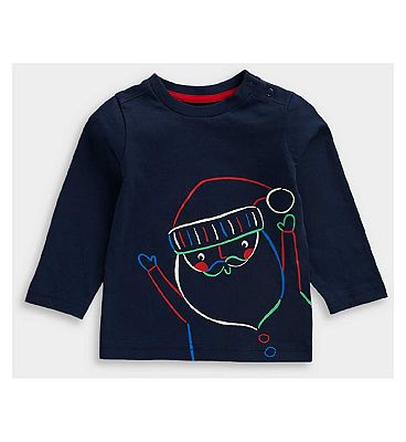 Mothercare Festive Santa Long-Sleeved T-Shirt 5 - 6 Years