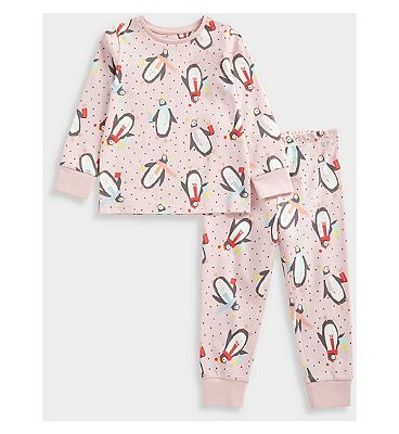 Mothercare Pink Penguin Pyjamas 4 - 5 Years