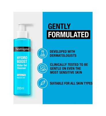 Neutrogena Hydro Boost Water Gel Cleanser Fragrance-Free with Hyaluronic Acid and Glycerin 200ml (10)