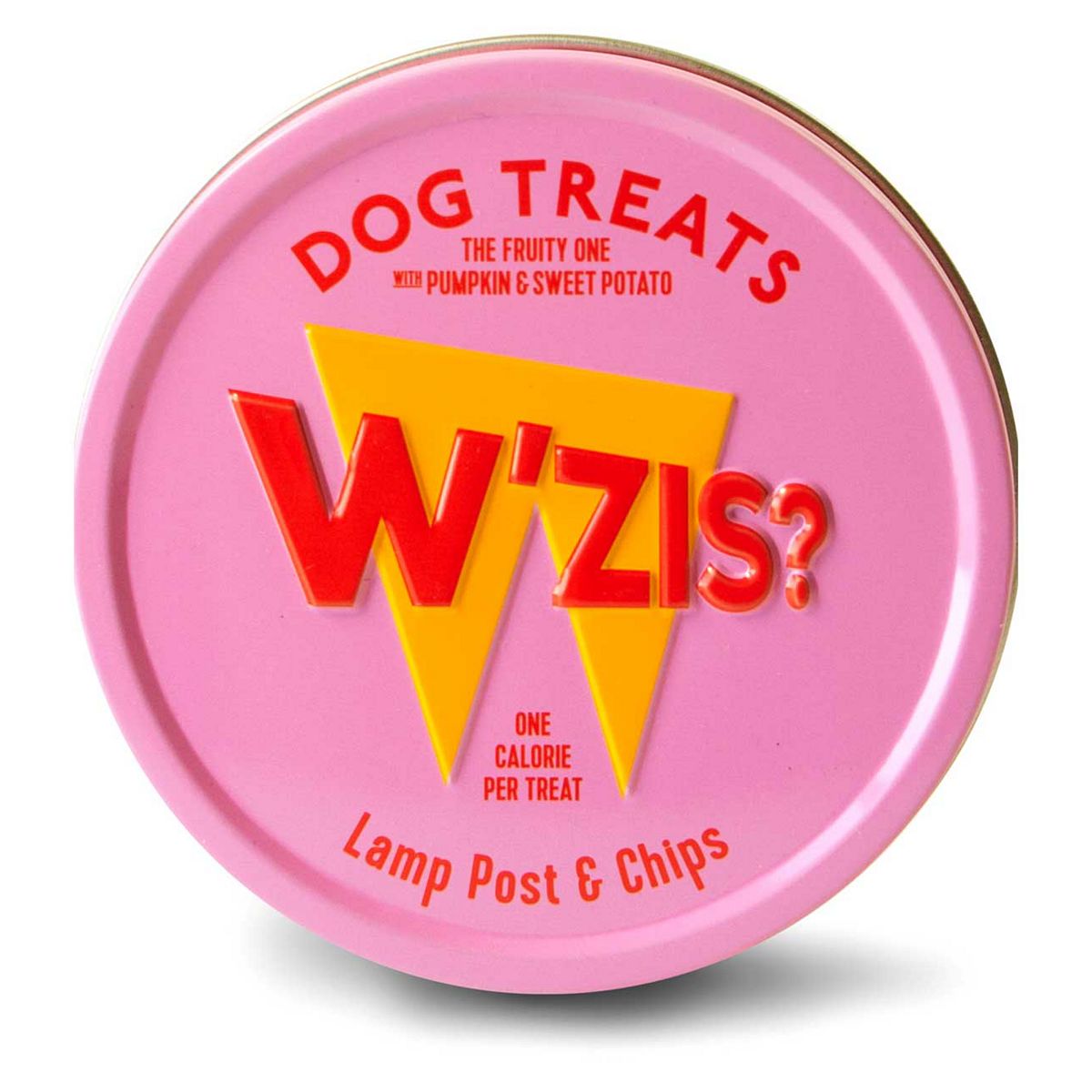 W'zis Plant Based Dog Treat Tin - Lampost & Chips Flavour 50G