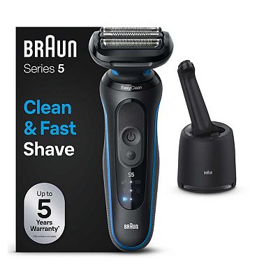 Braun Electric Shaver, Series 5, With SmartCare Center, 52-B7000cc, Blue
