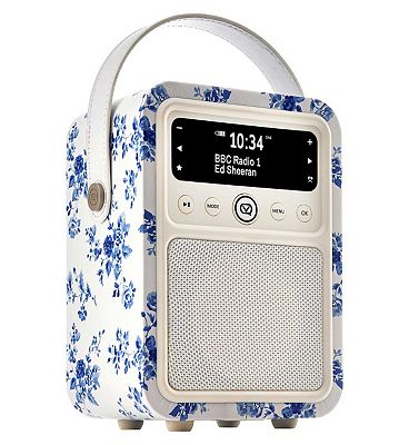 VQ Monty DAB/DAB+ Digital Radio and Bluetooth Speaker Laura Ashley China Rose