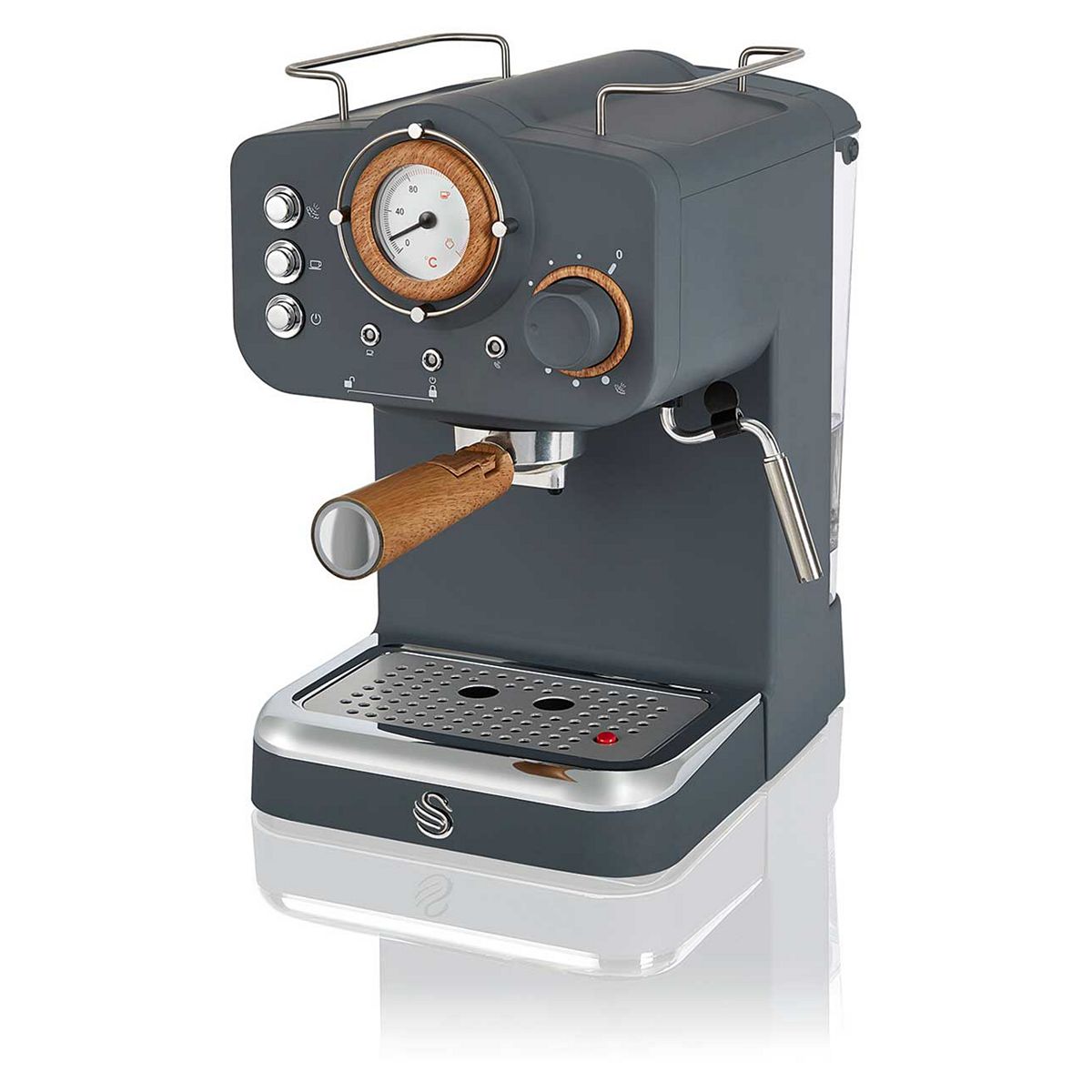 Swan Nordic Espresso Coffee Machine - Grey