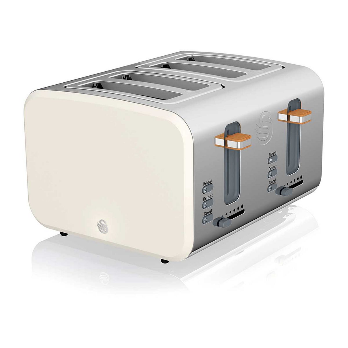 Swan 4 Slice Nordic Style Toaster - White