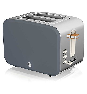 Swan 2 Slice Nordic Style Toaster - Grey