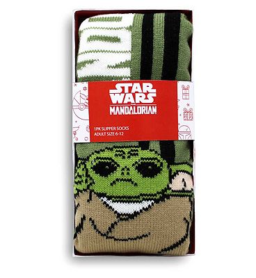 Star Wars Mandalorian 1pk Mens Chunky Knit Sock