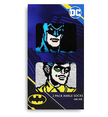 Batman 2pk Mens Ankle Socks