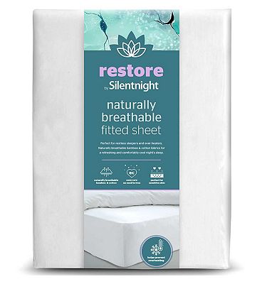 Restore by Silentnight Cooling Bamboo Fitted Sheet - Double