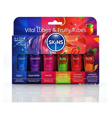 Skins Sampler Tubes Vital And Fruity Lubricant 12ML