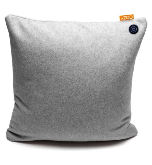 COZY UNA Wireless Heated Cushion 45 by 45cm Scandi Grey