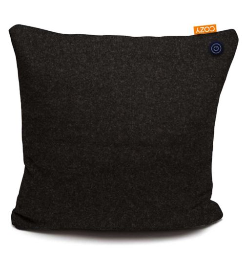 COZY UNA Wireless Heated Cushion 45 by 45cm Onyx