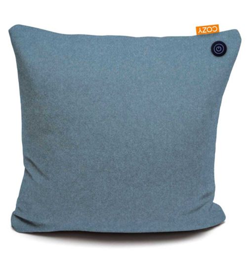 COZY UNA Wireless Heated Cushion 45 by 45cm Royal Blue