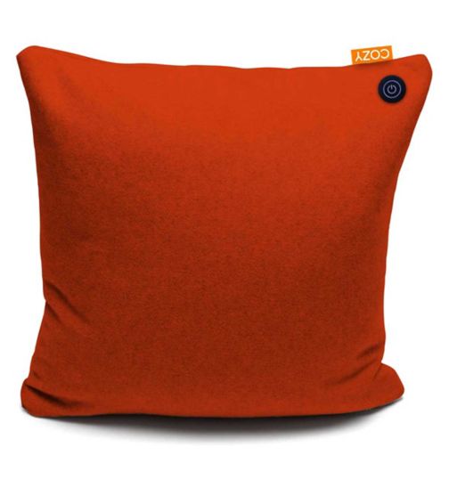 COZY UNA Wireless Heated Cushion 45 by 45cm Studio Orange
