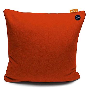 COZY UNA Wireless Heated Cushion 45 by 45cm Studio Orange