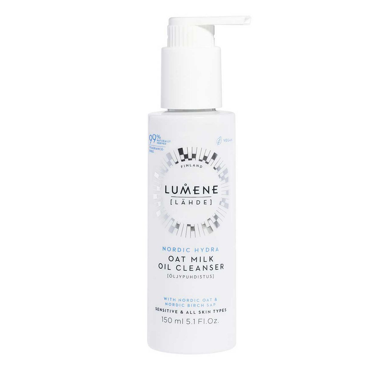 Lumene Nordic Hydra Oat Milk Oil Cleanser, Moisturizing Milky Cleansing 150ml