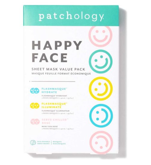 Patchology Happy Face Sheet Mask Value Pack