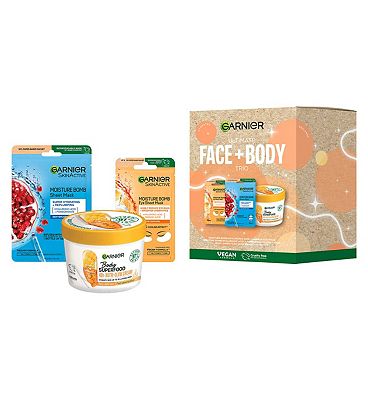 Click to view product details and reviews for Garnier Glow Face Body Set.