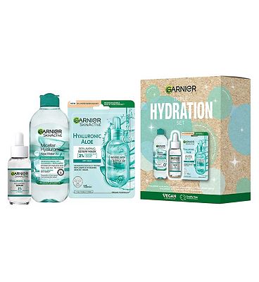 Garnier Hydration Essentials 3-Piece Full-Size Gift Set Enriched With Hyaluronic Acid