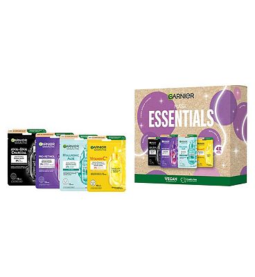 Garnier Mask Essentials Gift Set Contains 4 Face Masks For All Skin Types