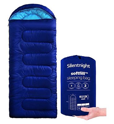 Silentnight SoftFill  Adult Sleeping Bag - Blue