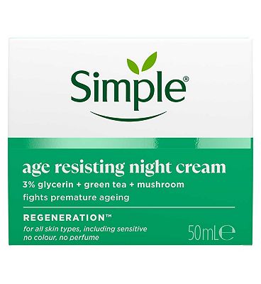 Simple Age Resisting Night Cream for Ageing Skin 50ml