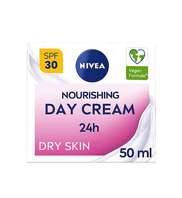 NIVEA 24H Moisture Nourishing Day Cream for Dry & Sensitive Skin SPF30 50ml