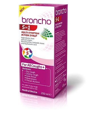 Broncho 5 in 1 Multi-Symptom Action Cough Syrup 120ml