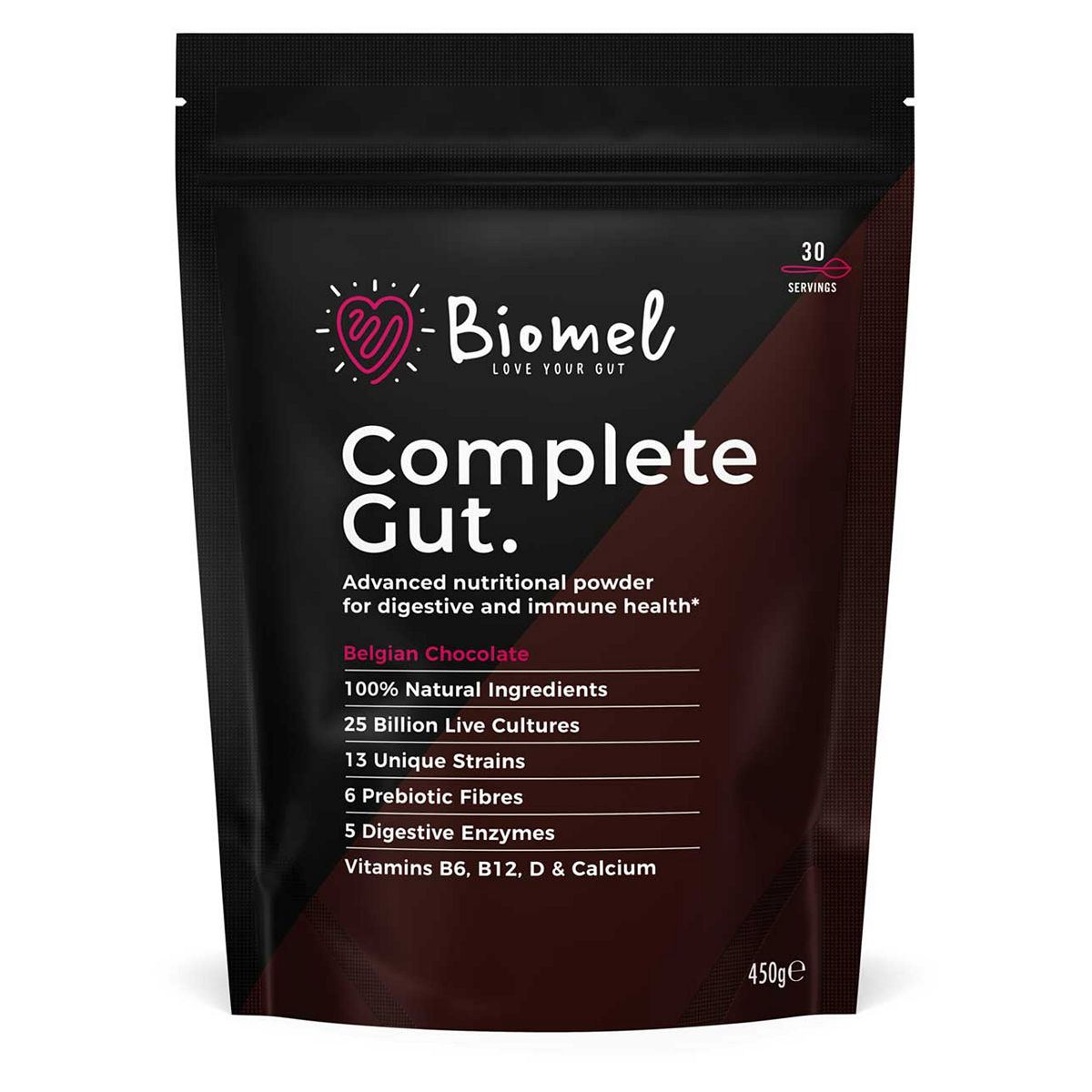 Biomel Complete Gut Powder Belgian Chocolate 450G