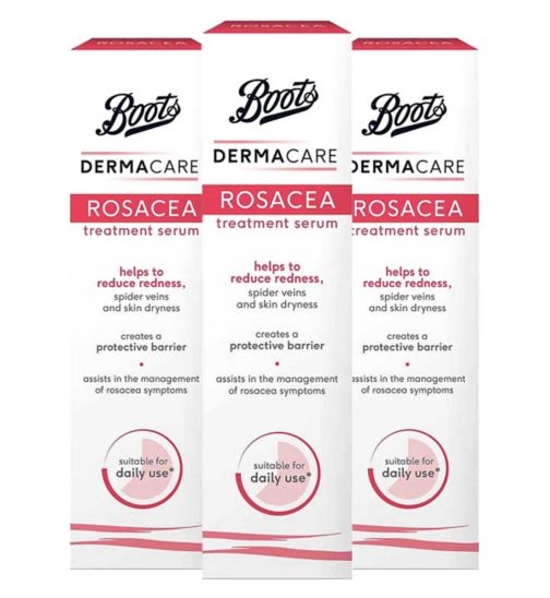 Boots Dermacare Rosacea Treatment 25ml 3pk;Boots Dermacare Rosacea Treatment Serum 25ml;Bts DermaCare rosacea trtmnt serum 25ml