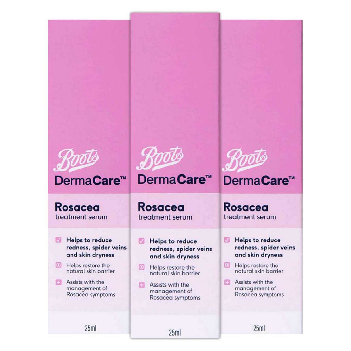 Boots Dermacare Rosacea Treatment Serum 25Ml X 3 Bundle