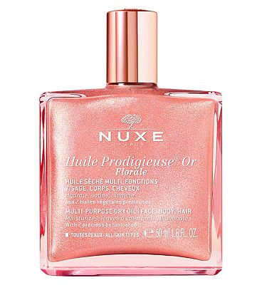 NUXE Huile Prodigieuse Floral Gold Shimmer Multi-Purpose Dry Oil for Face, Body and Hair 50ml