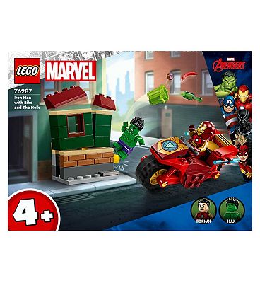 LEGO Marvel Iron Man with Bike and The Hulk