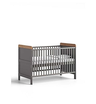 Little Acorns Classic Cot Bed - Grey & Oak