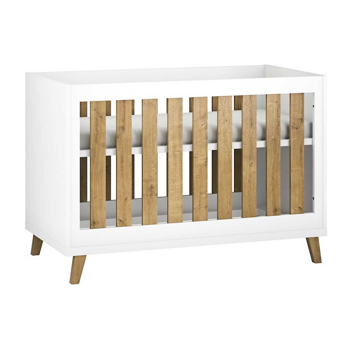 Little Acorns Siriana Cot Bed - White & Oak