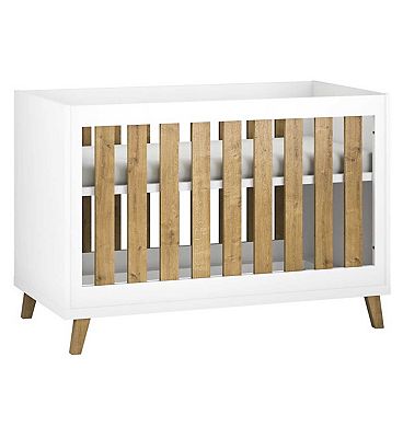 Little Acorns Siriana Cot Bed - White & Oak